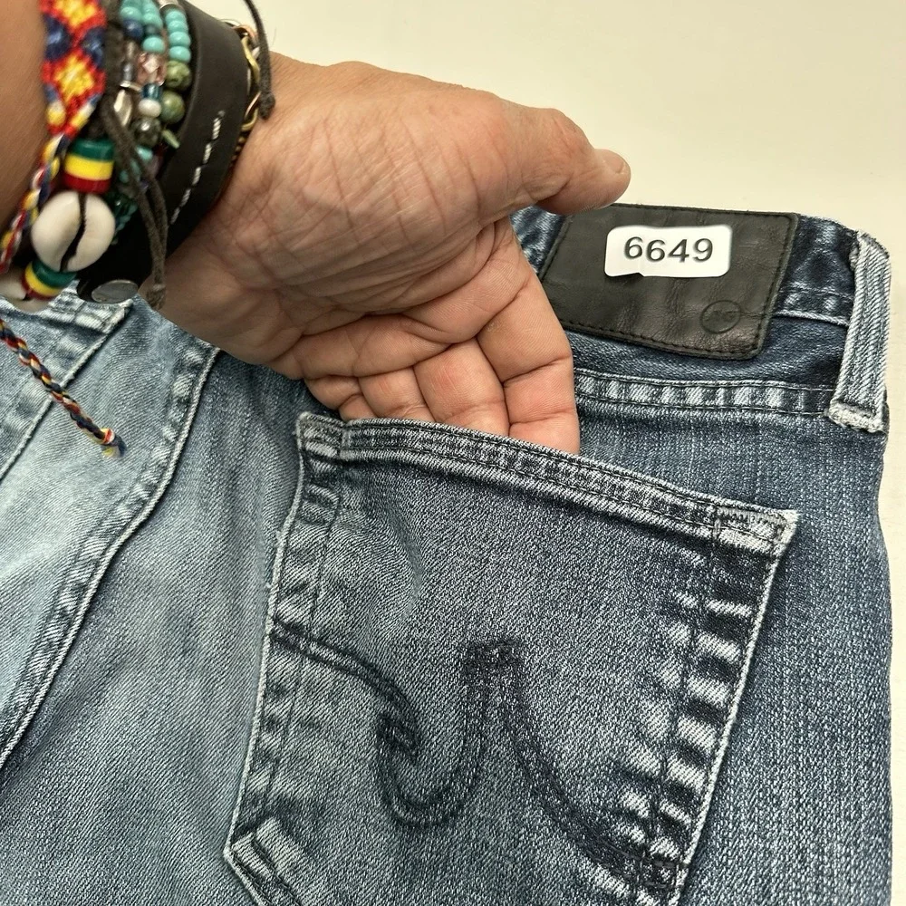 AG Adriano Goldschmied The Matchbox Jeans Men's 31x28 Slim Straight Dark Blue